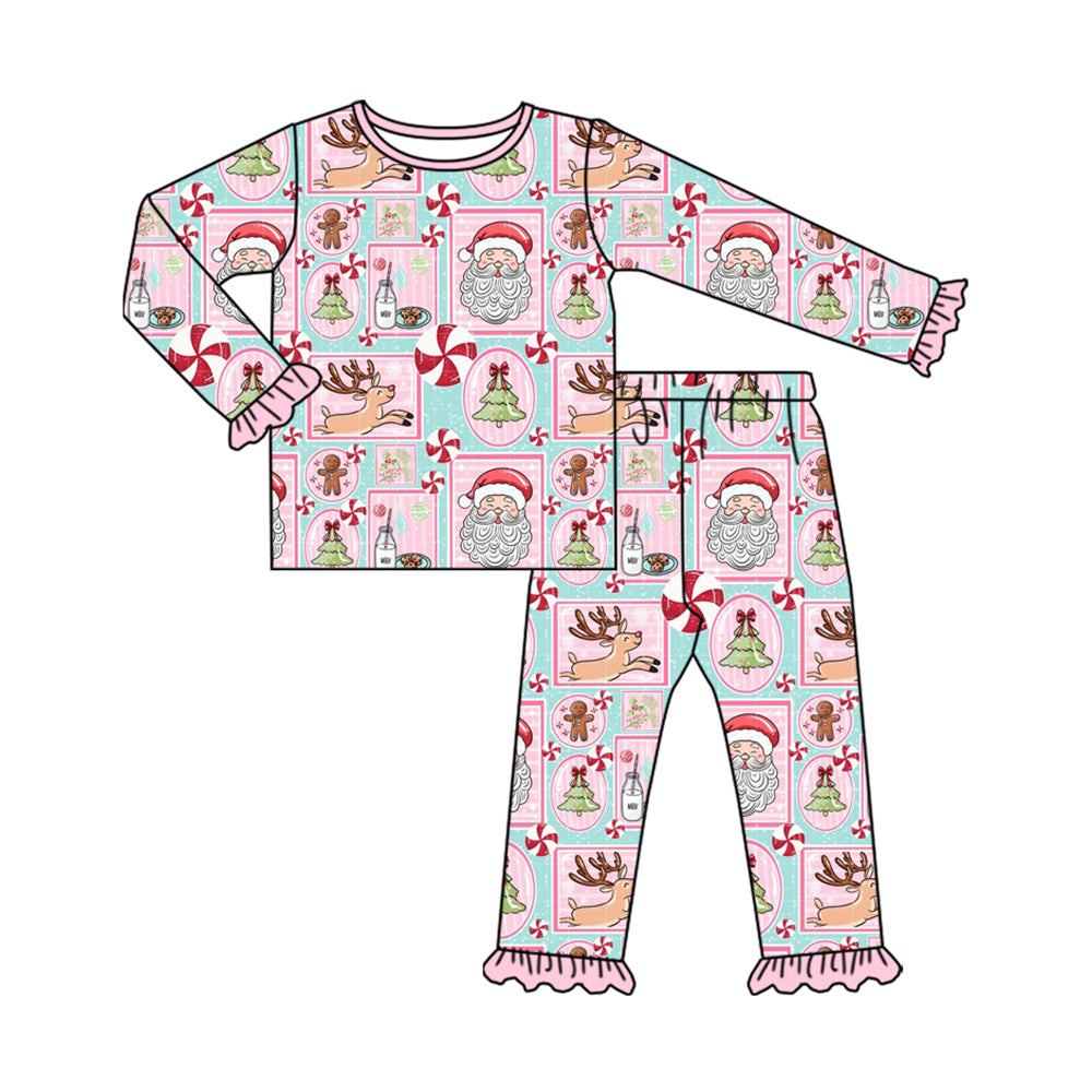 25.8.28 custom each style moq 5eta 4-6week Sibling Sisters Christmas baby girl clothes long sleeve pants sets and romper match family design