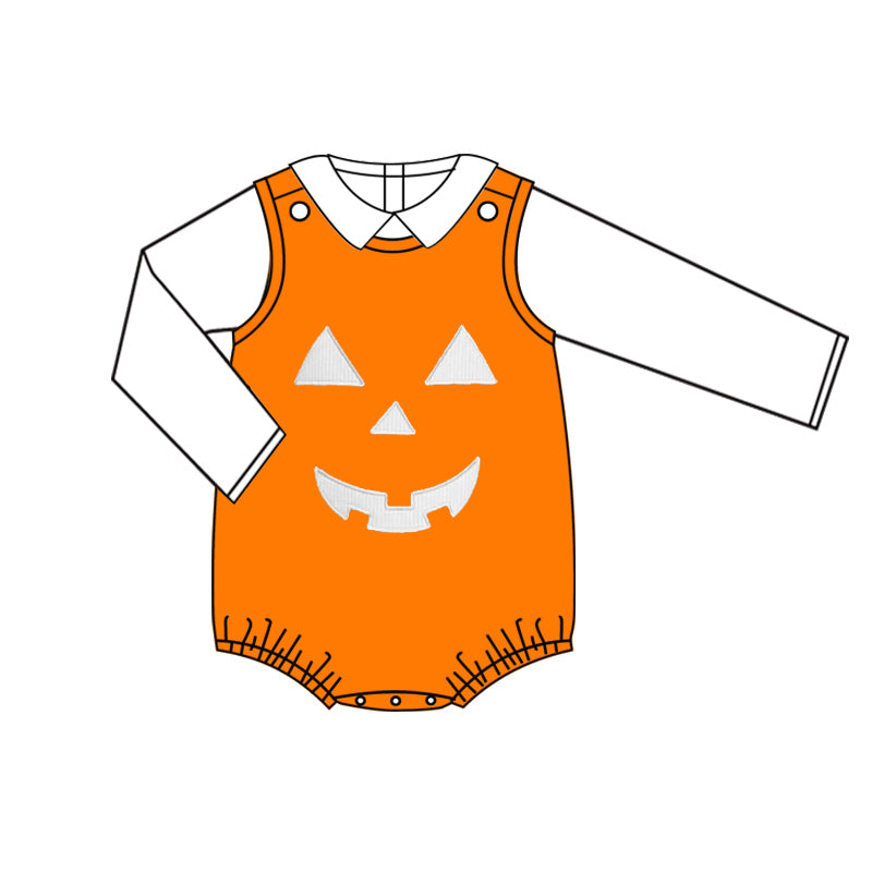 6.26 custom each style moq 5eta 4-6week Sibling Sister pumpkin orange baby girls dress and rompers match family design