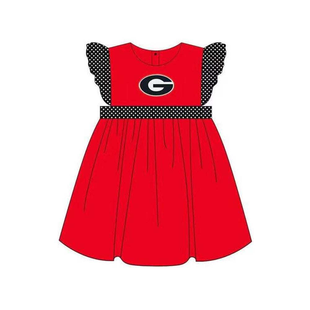 Custom MOQ 3 MIX SIZE ETA 6-7weeks GG GEORGIA red match dress and top clothing