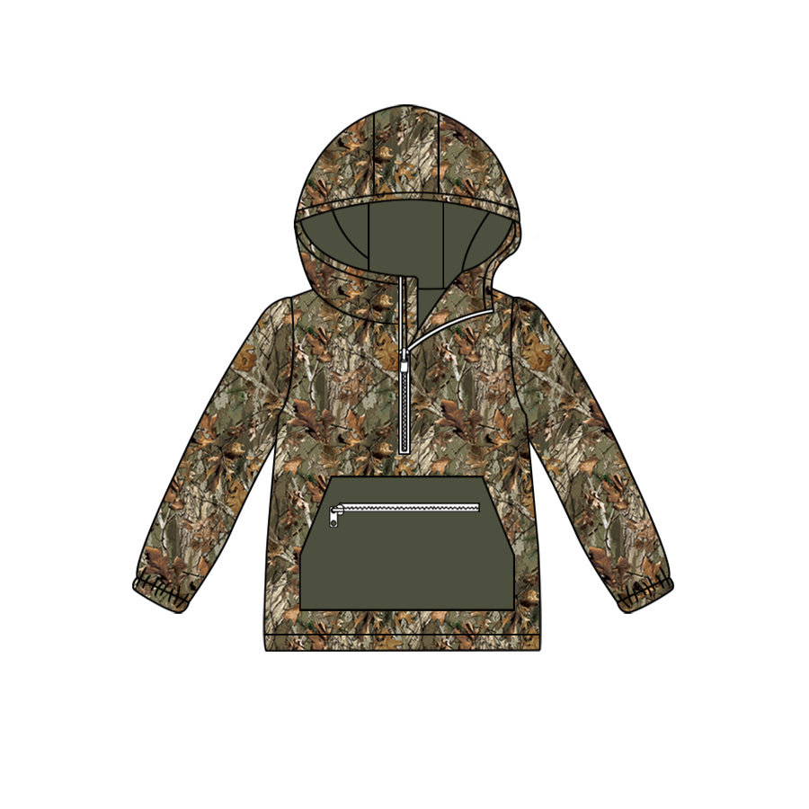 6.6 custom each style moq 5 eta 4-6week Sibling Sister baby boys and girls clothes camouflage hooded long sleeve top