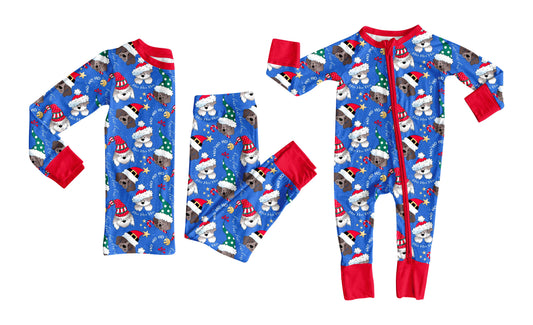 25.8.22 custom each style moq 5eta 4-6week Sibling Sisters Christmas blue baby boy long sleeve pants sets and romper match family design