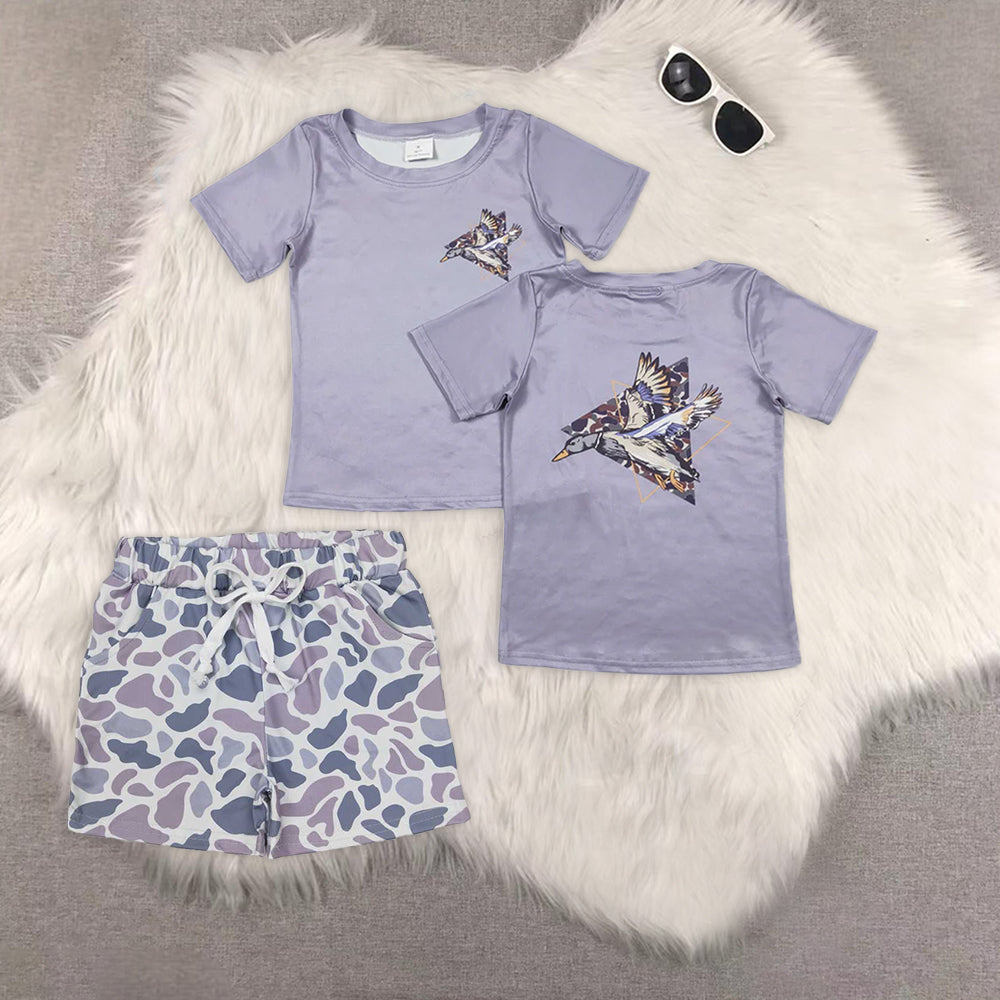 RTS Boys and girls camouflage Short Sleeve Shorts sets