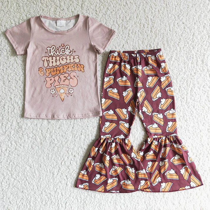 RTS Sibling baby girl clothes floral Short Sleeve pants sets