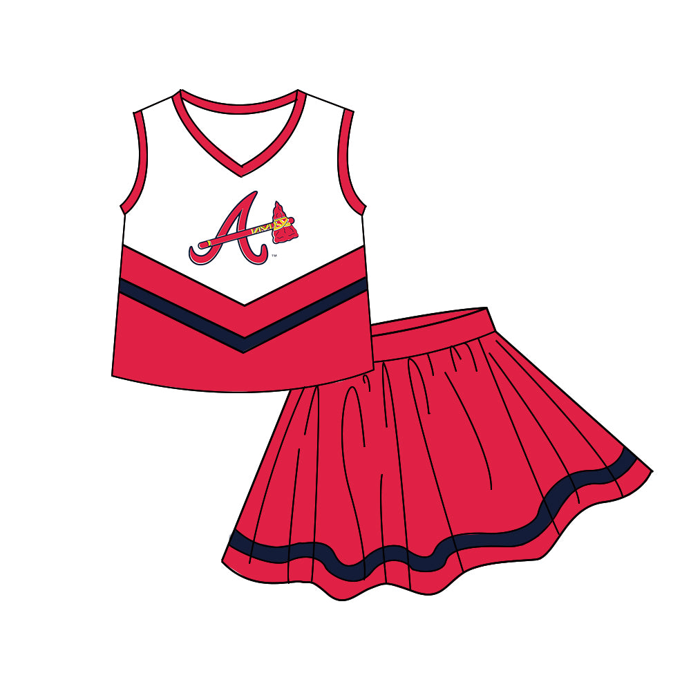 Custom moq 5 mix size milk silk summer teams Girls Long Sleeve Red Top Matching Short Sleeve Set Boys Tops