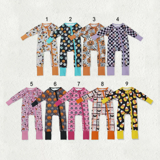 RTS NO MOQ Sibling Baby boy girls clothes Halloween long-sleeve rompers