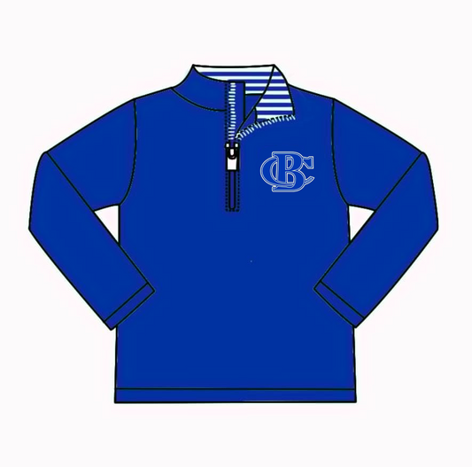 custom moq 5 tat about 4-6 weeks Blue Zipper Pullover boys Jacket