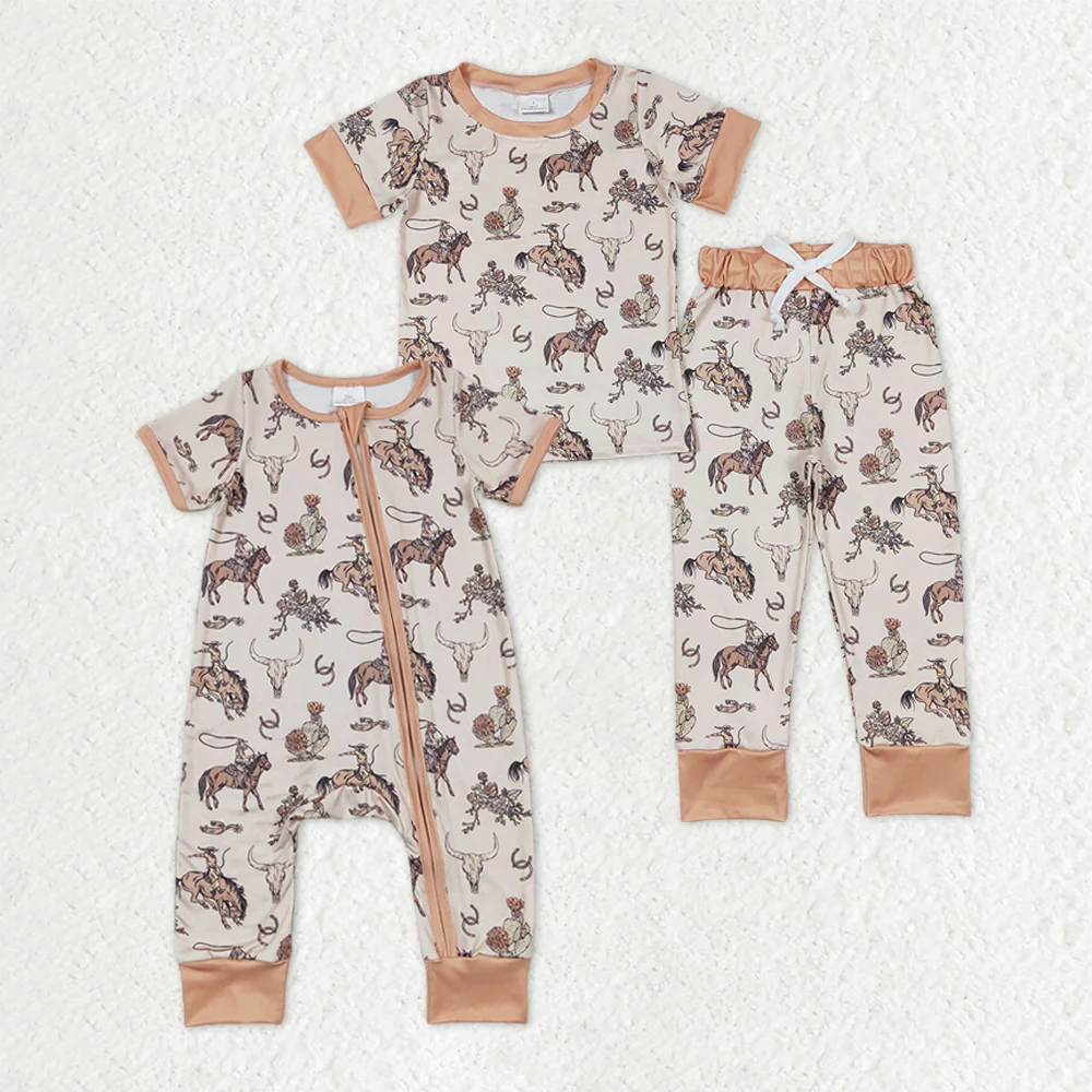 RTS NO MOQ Sibling baby boys clothes short sleeve pants sets Rompers Clothes Sets