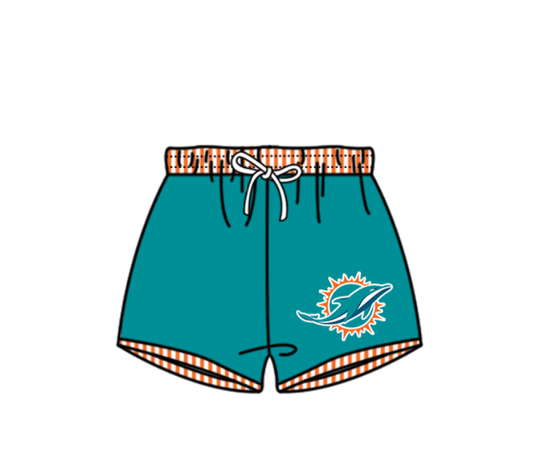 Custom moq 5 mix size milk silk summer teams blue-green baby girl boys clothes Two-Piece Swimsuit Set One Piece Swimsuits boy swim trunks
