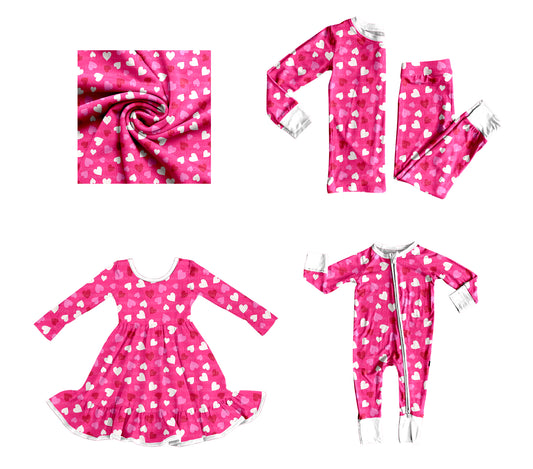 25.8.26 custom each style moq 5eta 4-6week Sibling Sisters love baby girl long sleeve pants sets and dress and rompers match family design