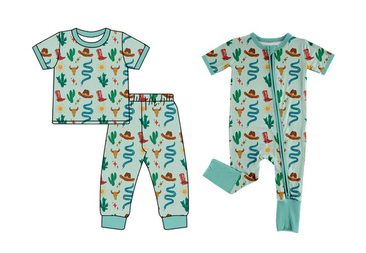 5.5 custom each style moq 5eta 4-6week Sibling Sister catcus boots hats baby boy short sleeve pants sets and rompers match family desigmn