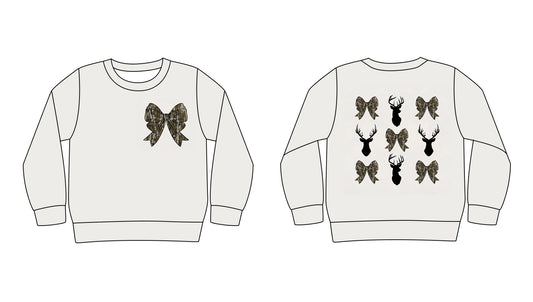8.27 custom each style moq 5eta 4-6week adult women clothes adult women bow deer long sleeve summer top