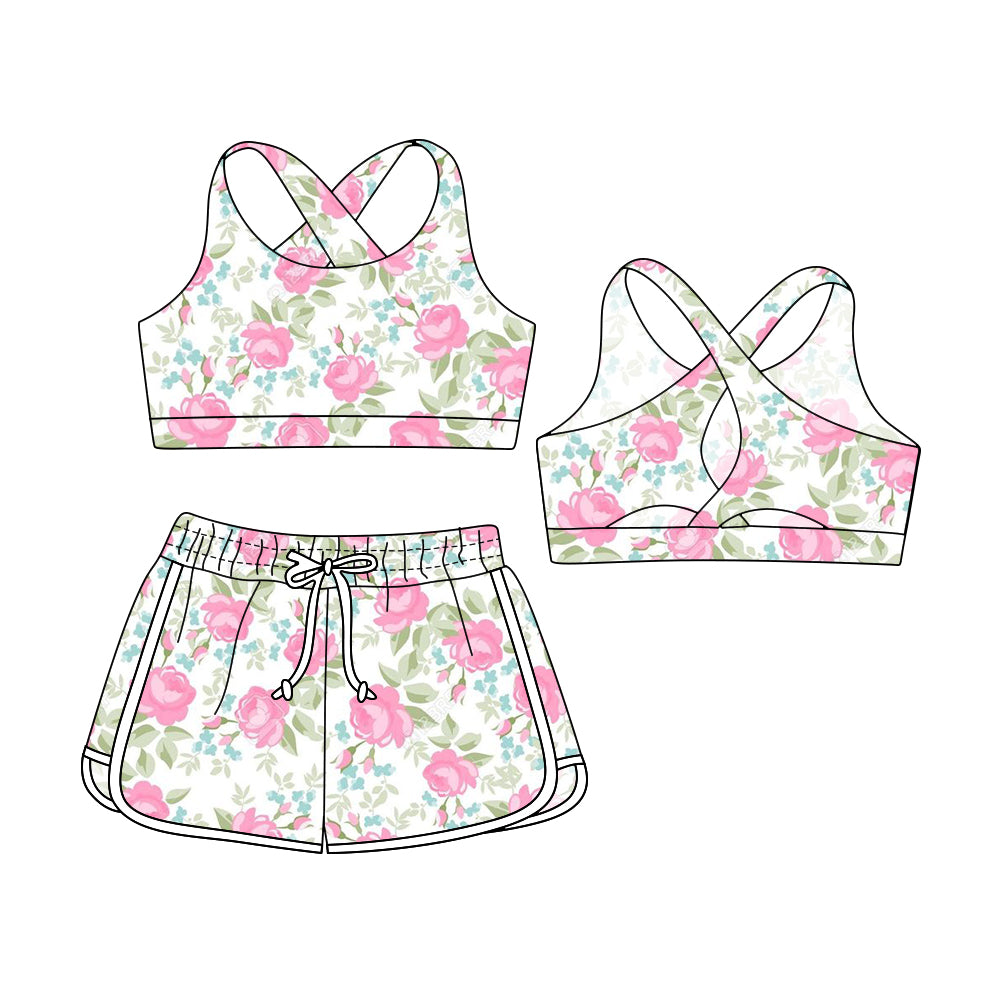 3.29 custom each style moq 5eta 4-6week Sibling Sister baby girls short sleeve set and set 8 match design