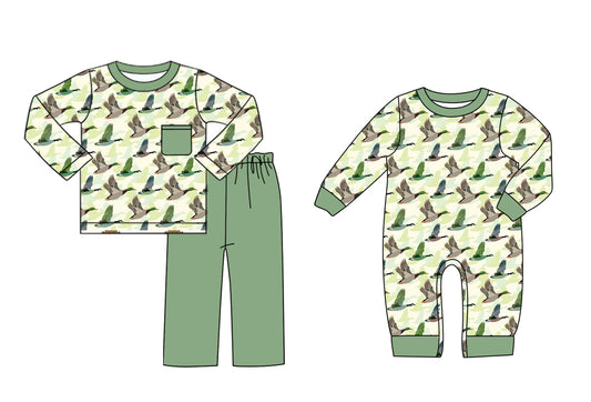 25.8.6 custom each style moq 5eta 4-6week Sibling Sister duck baby boy long sleeve pants sets and rompers match family design
