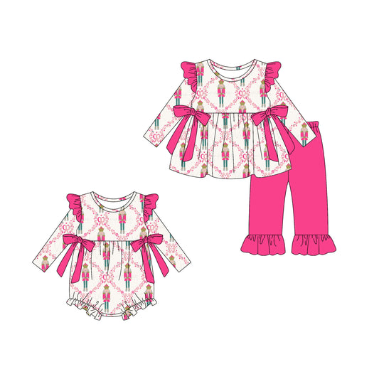 25.5.13 custom each style moq 5eta 4-6week Sibling Sisters Christmas baby girl long sleeve pants sets and rompers match family design