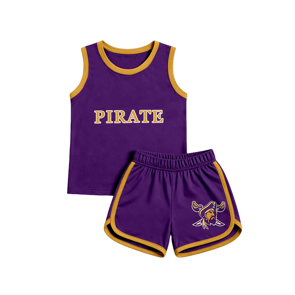 custom moq 5 mix size MSD072208 Baby Toddler Summer Casual Sleeveless Top Shorts Team Set