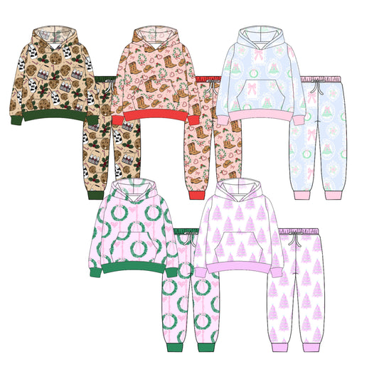 25.6.26 custom each style moq 5eta 4-6week Sibling Sisters baby girl long sleeve pants sets 1 and sets 5 match family design