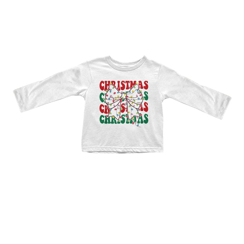 8.20 custom each style moq 5 eta 4-6week baby boys clothes Christmas white long sleeve top