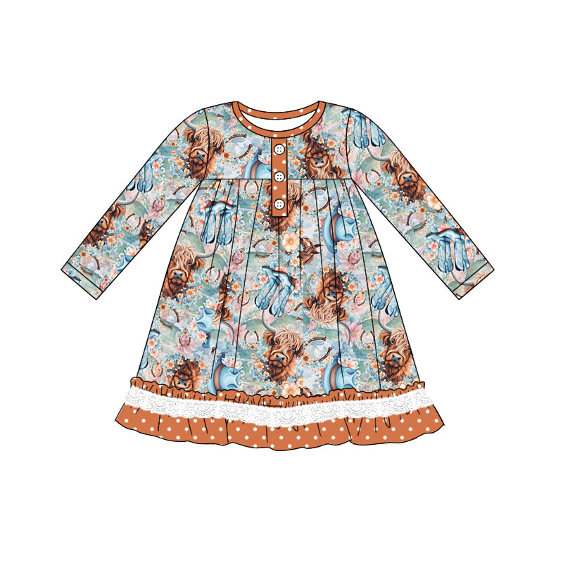 7.26 custom each style moq 5eta 4-6week Sibling Sister alpine orange baby girls sets and dress and rompers match family design
