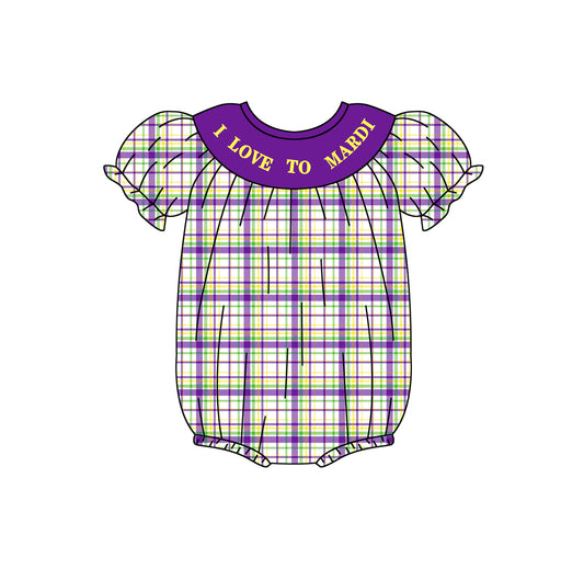 10.12 custom each style moq 5eta 4-6week baby girl clothes mardi purple short sleeve rompers
