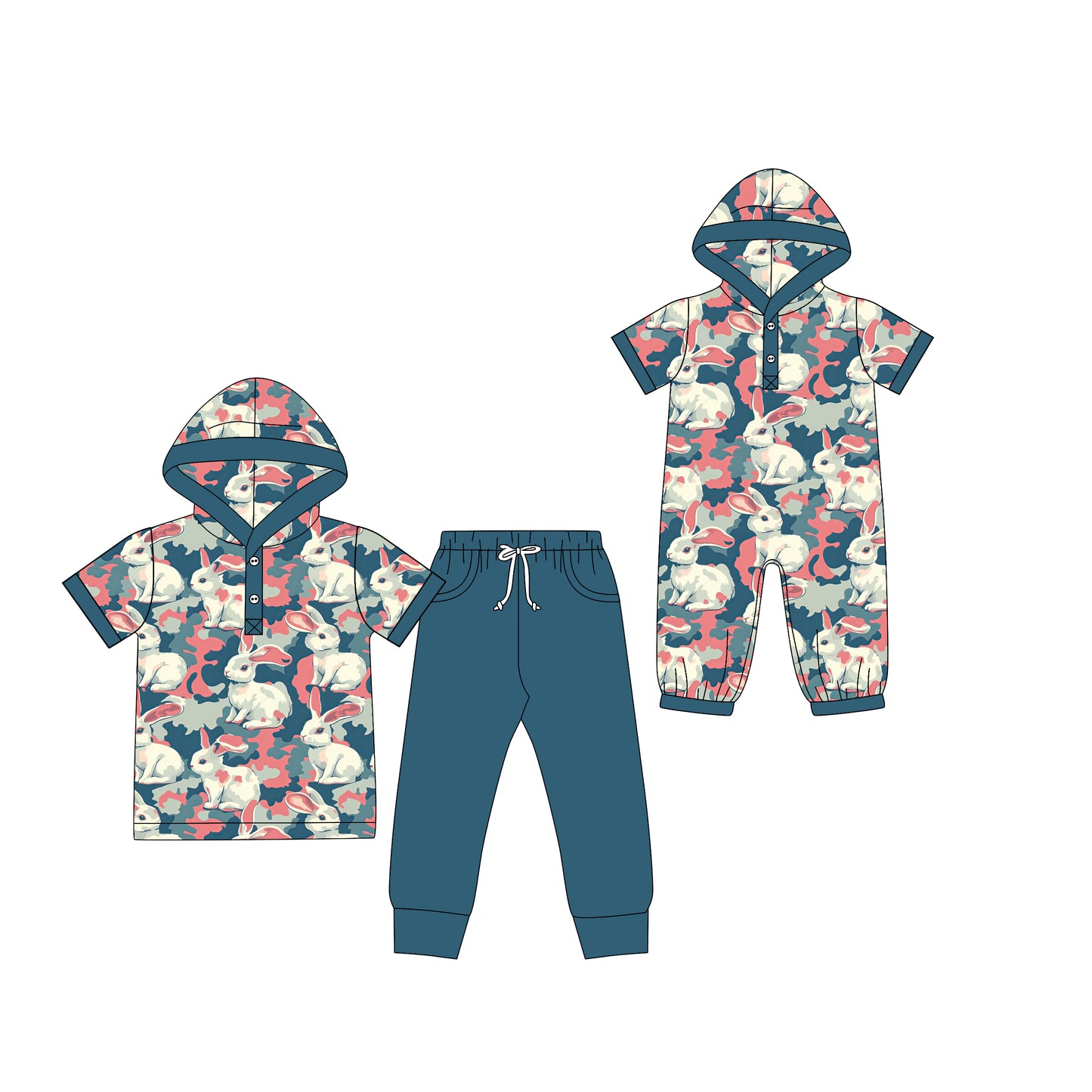 25.10.11 custom each style moq 5 eta 6-8week Sibling Sisters bunny baby boy clothes short sleeve pants sets and romper match family design