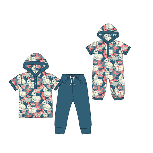 25.10.11 custom each style moq 5 eta 6-8week Sibling Sisters bunny baby boy clothes short sleeve pants sets and romper match family design
