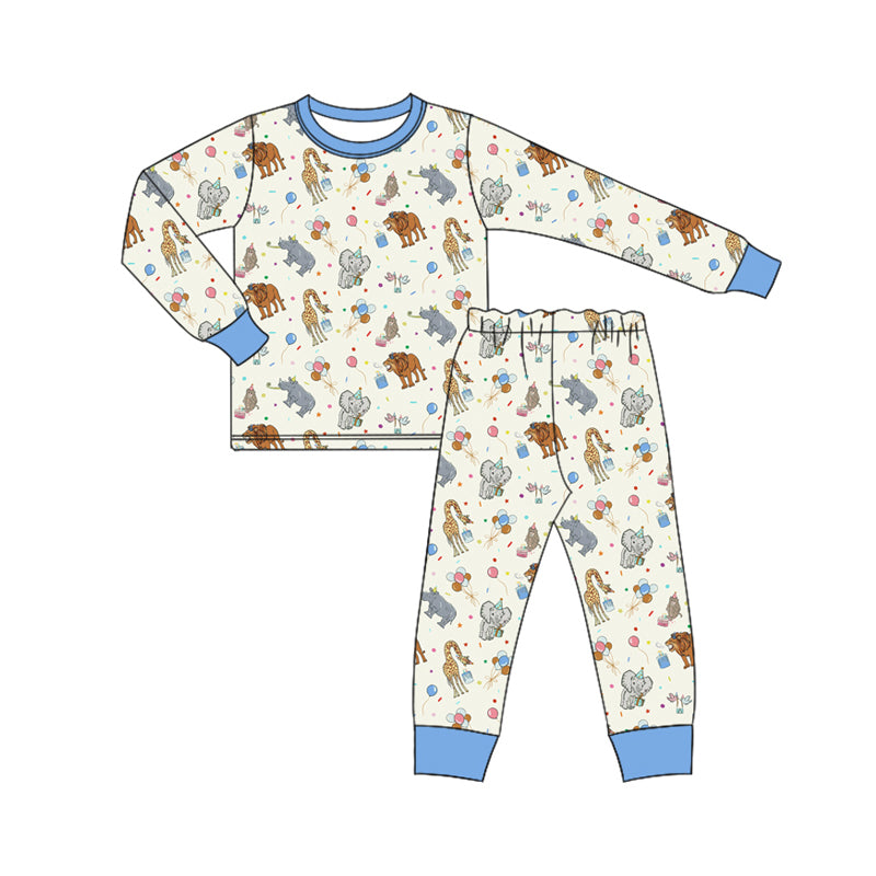 8.31 custom each style moq 5eta 4-6week Sibling Sister animal blue baby boys sets and rompers match family design