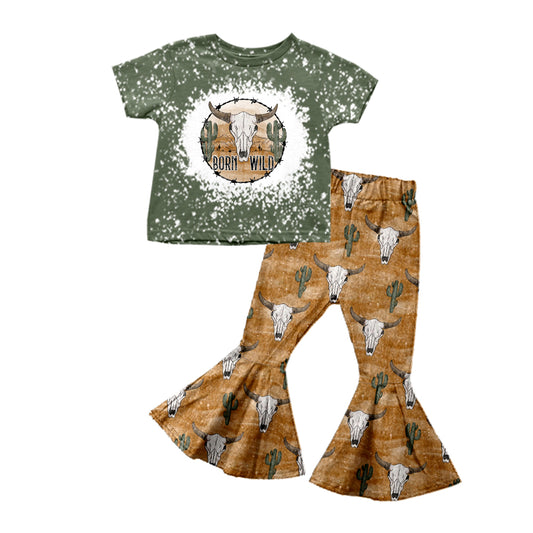 8.17 custom each style moq 5eta 4-6week baby boys clothes cow head short sleeve pants sets