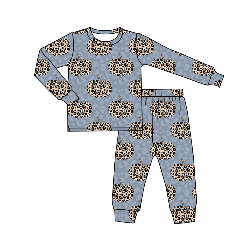 8.26 custom each style moq 5eta 4-6week Sibling Sister leopard pumpkin baby boys sets and rompers match family design