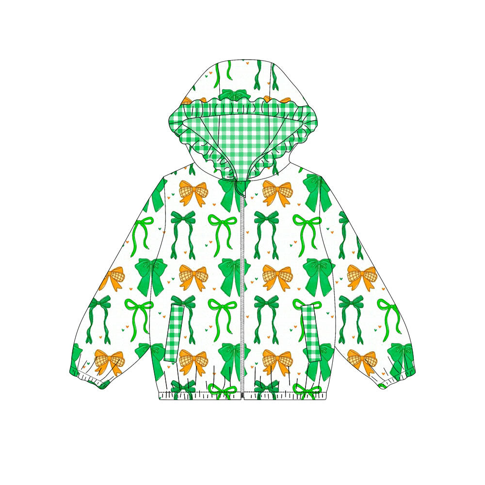 25.9.6 custom each style moq 5eta 4-6week Sibling Sisters bow baby girl hooded long sleeve top 4 match family design