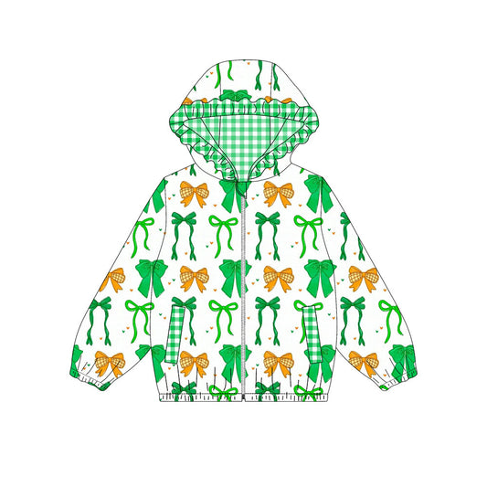 25.9.6 custom each style moq 5eta 4-6week Sibling Sisters bow baby girl hooded long sleeve top 4 match family design