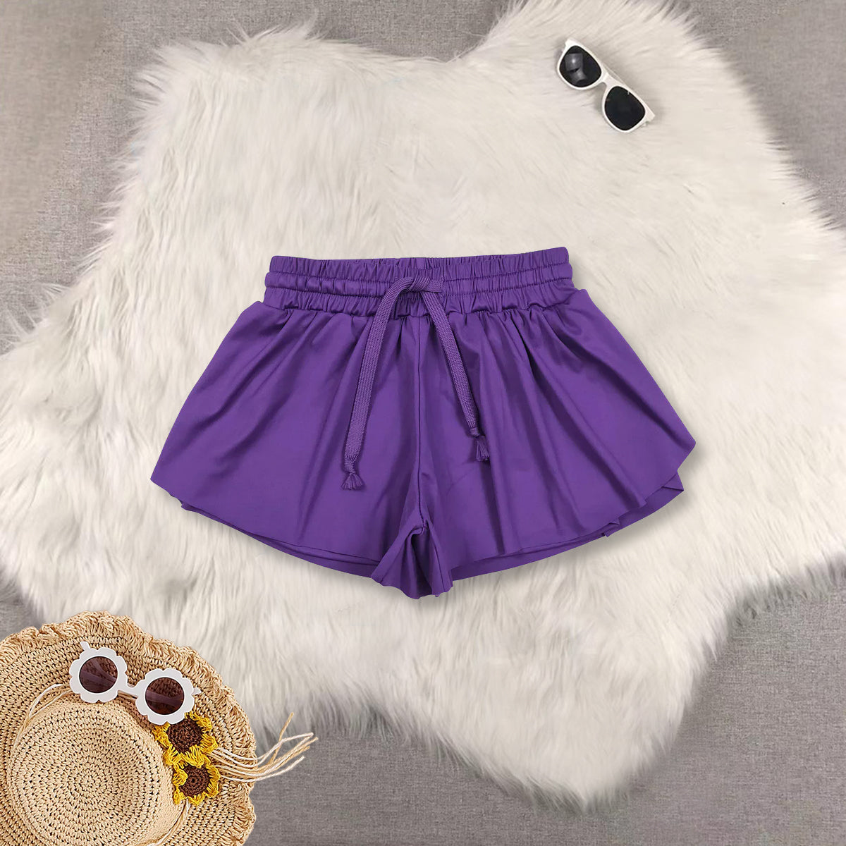 RTS Sibling baby girls clothes yoga solid color summer skirts shorts-1