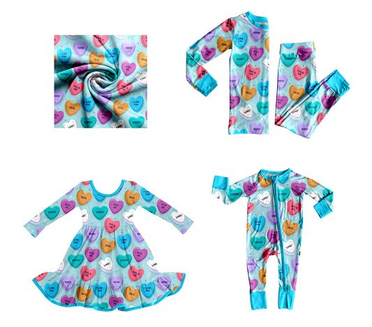 25.9.11 custom each style moq 5eta 4-6week Sibling Sisters love baby girl long sleeve pants sets and dress and rompers match family design