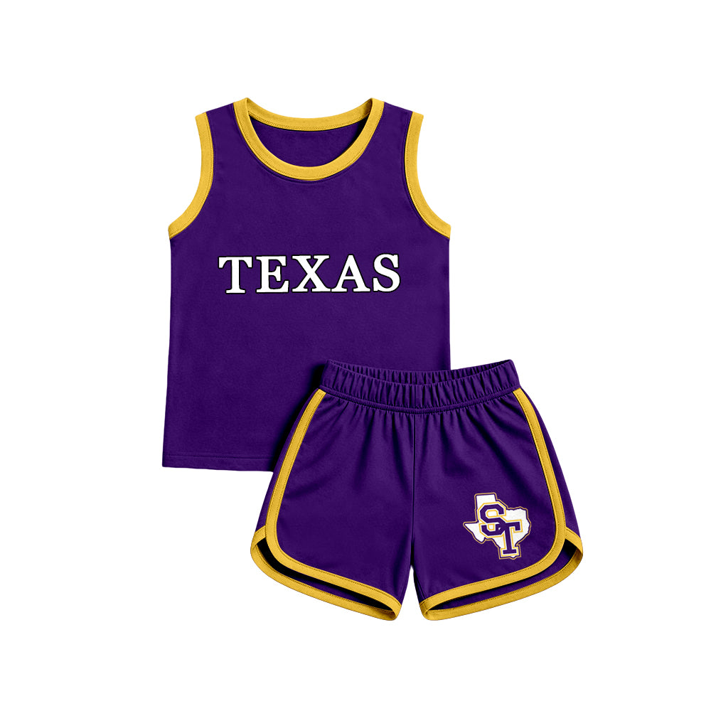 custom moq 5 mix size MSD072108 Baby Toddler Summer Sleeveless Top Shorts Team Set