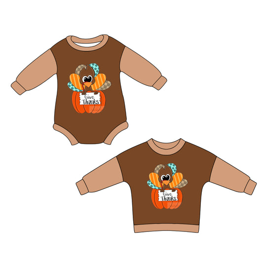 25.5.26 custom each style moq 5eta 4-6week Sibling Sister turkey baby boy long sleeve rompers and top match family design