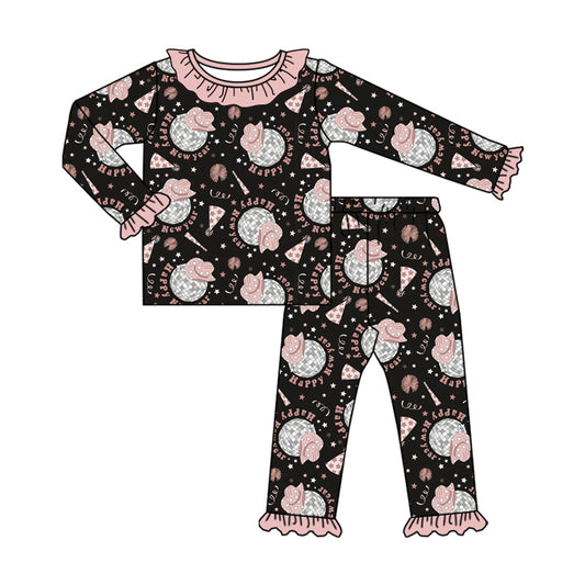 25.9.2 custom each style moq 5eta 4-6week Sibling Sisters happy new year baby girl clothes long sleeve pants sets and romper match family design