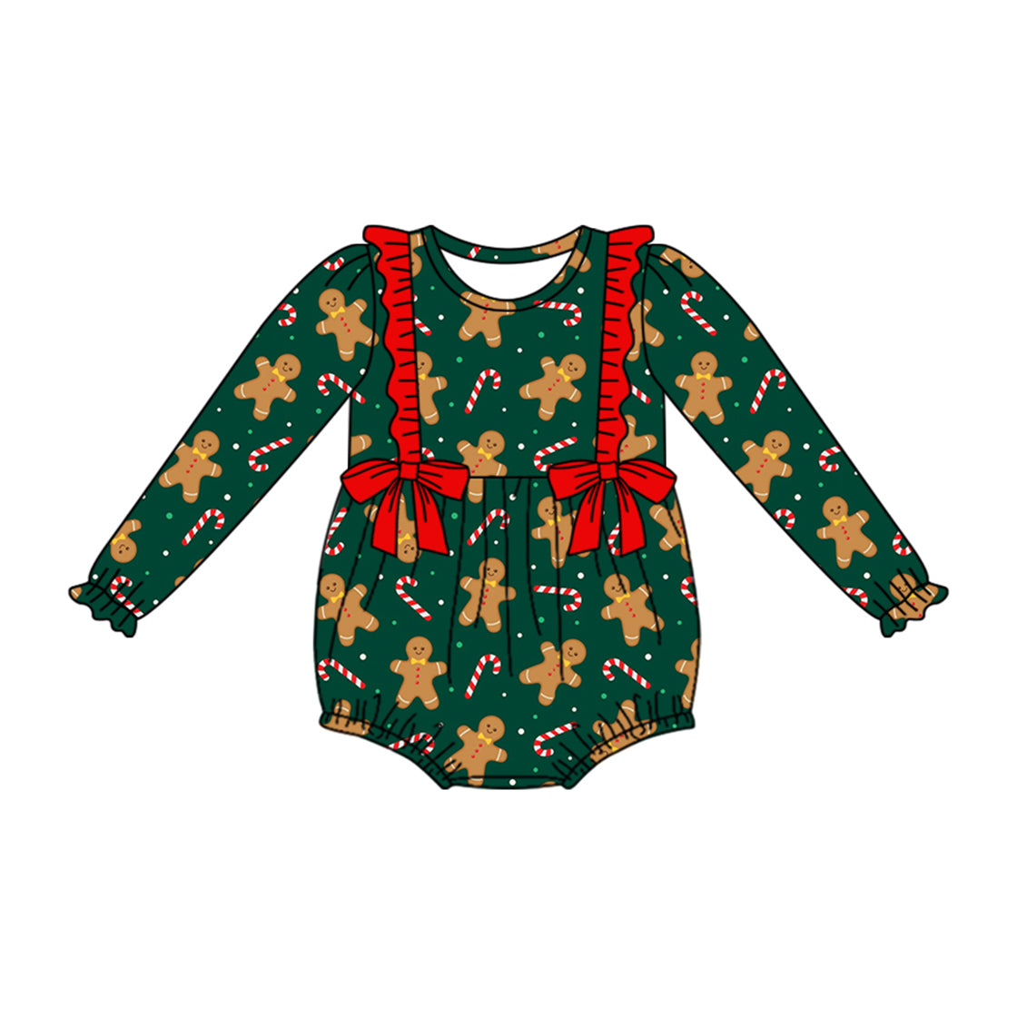 6.10 custom each style moq 5eta 4-6 week Sibling Sister Christmas green girls outfits and romper match family design