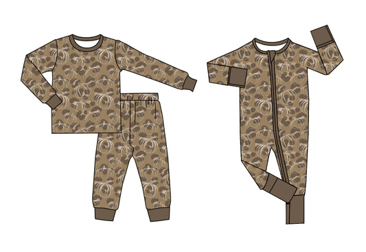 25.5.12 custom each style moq 5eta 4-6week Sibling Sisters pumpkin baby boy long sleeve pants sets and rompers match family design