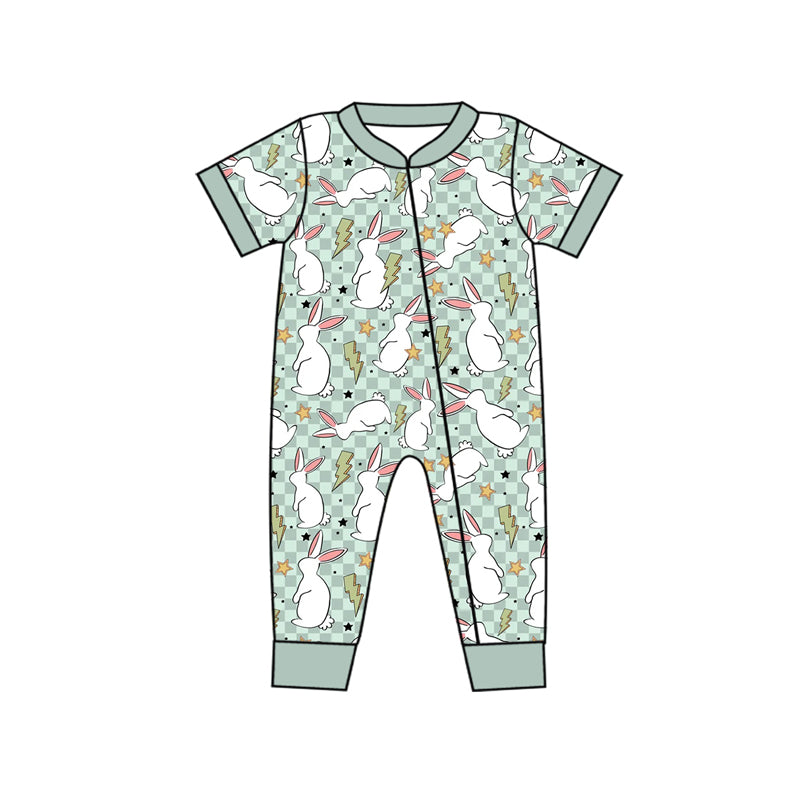 10.15 custom each style moq 5eta 4-6week Sibling Sister easter rabbit baby boys short sleeve sets and rompers match design