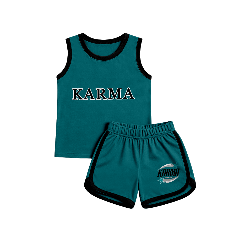 custom moq 5 mix size MSD072208 Baby Toddler Summer Casual Sleeveless Top Shorts Team Set