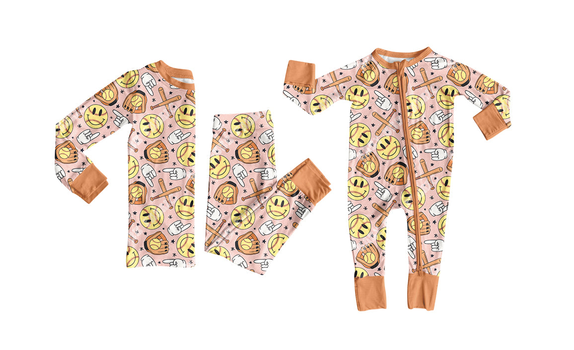25.9.24 custom each style moq 8 eta 6-8week Sibling Sisters baseball baby boy clothes long sleeve pants sets and romper match family design