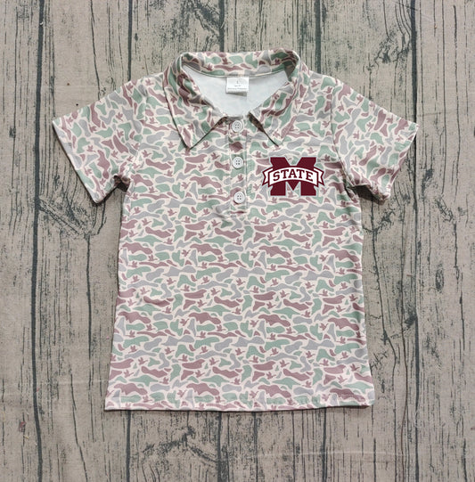 Custom moq 5 mix size milk silk baby boys clothes team camouflage summer short sleeve top-25.11.20