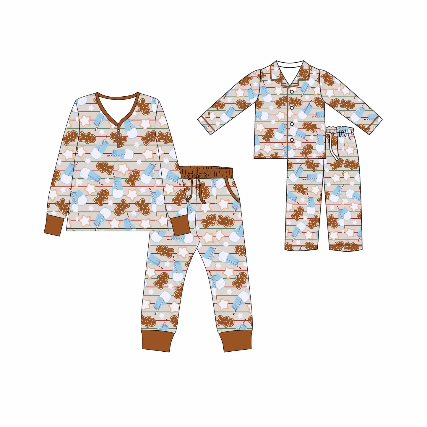 25.5.13 custom each style moq 5eta 4-6week Sibling Sister Christmas long sleeve pants sets and adult sets match design