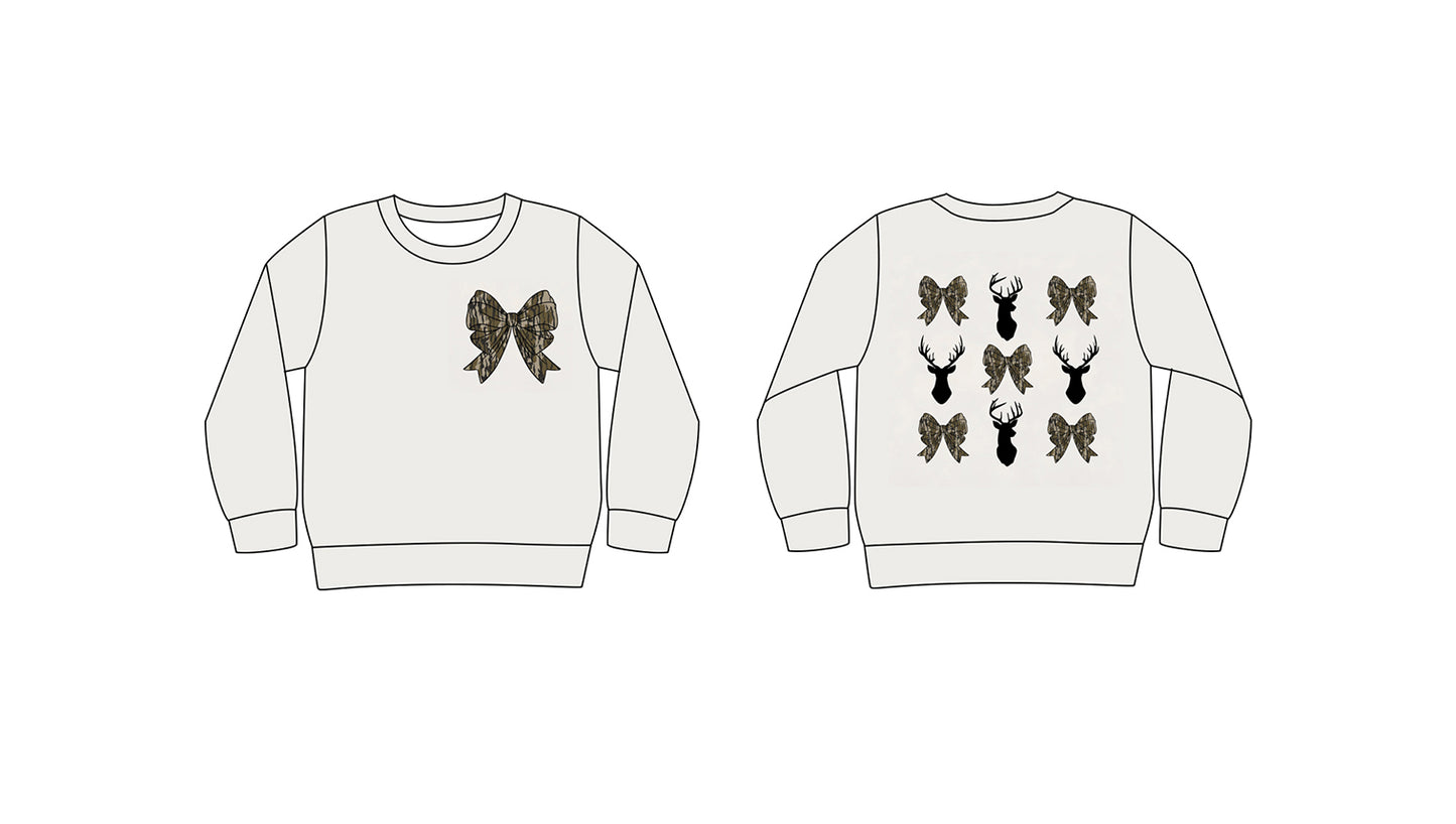 8.27 custom each style moq 5 eta 4-6week baby boy clothes bow deer long sleeve top