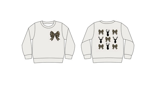 8.27 custom each style moq 5 eta 4-6week baby boy clothes bow deer long sleeve top