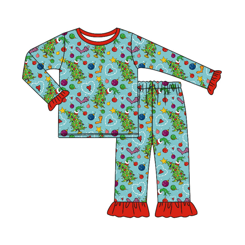 8.29 custom each style moq 5eta 4-6week Sibling Sister Christmas baby girls sets and rompers match family design