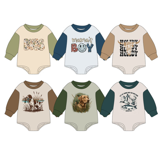 25.6.27 custom each style moq 5eta 4-6week Sibling Sister baby girl long sleeve romper 1 and romper 6 match family design