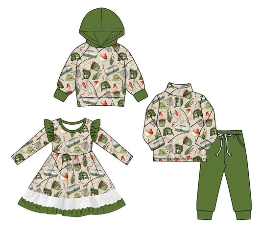 25.8.7 custom each style moq 5eta 4-6week Sibling Sisters baby girl long sleeve pants sets and dress and hooded top match family design