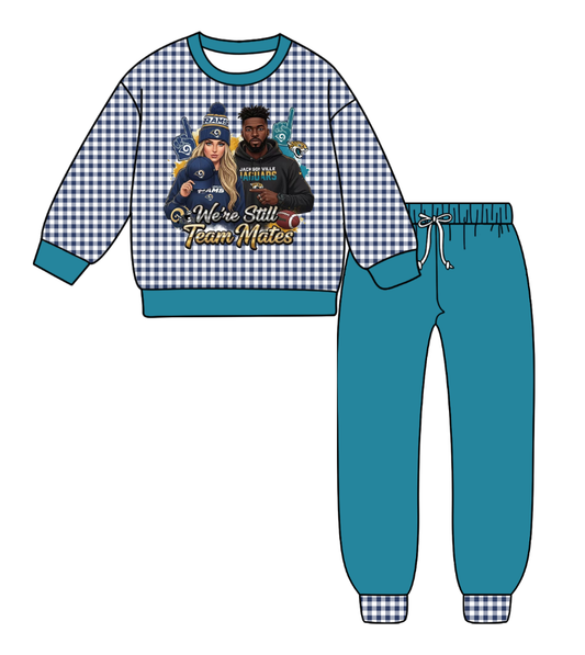 Custom moq 8 mix size milk silk summer teams baby girl clothes long sleeve pants sets-25.9.29
