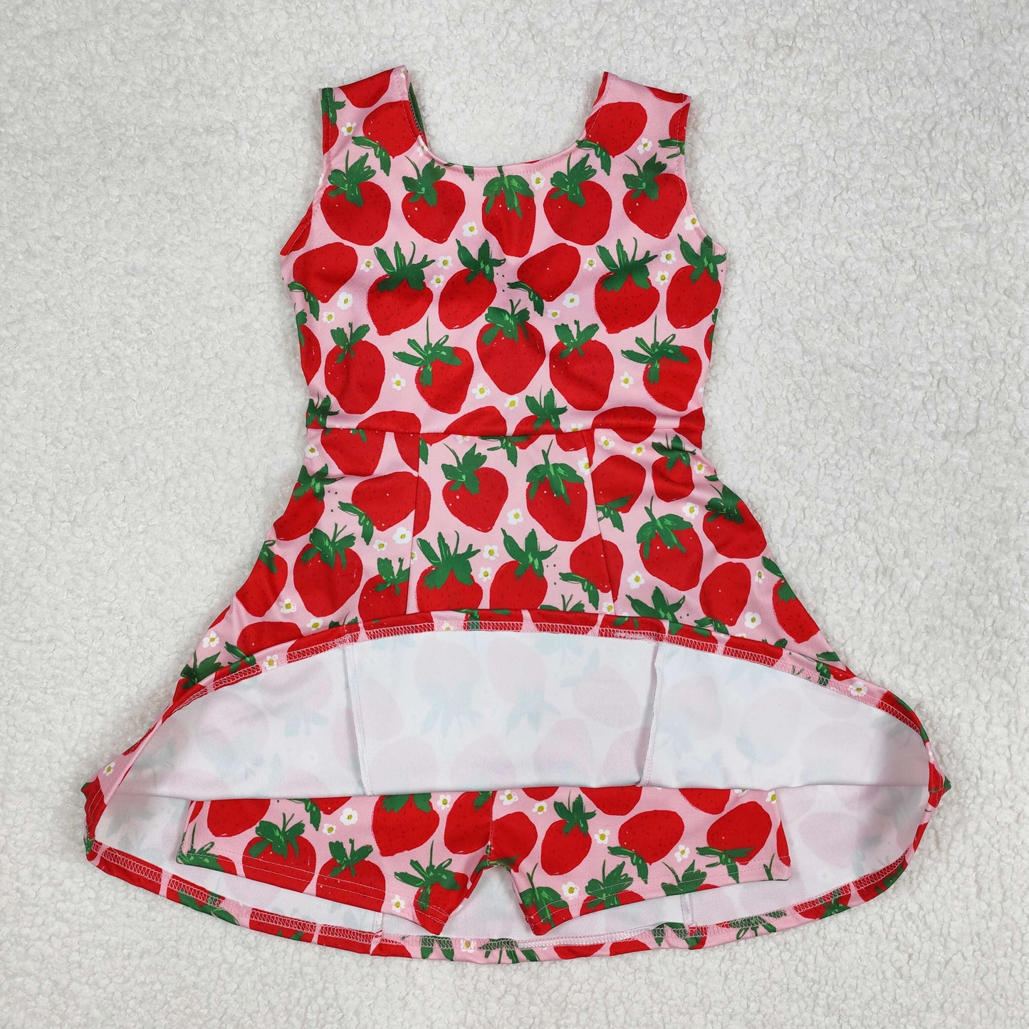 RTS NO MOQ baby girl clothes yoga floral short-sleeved skirt sets