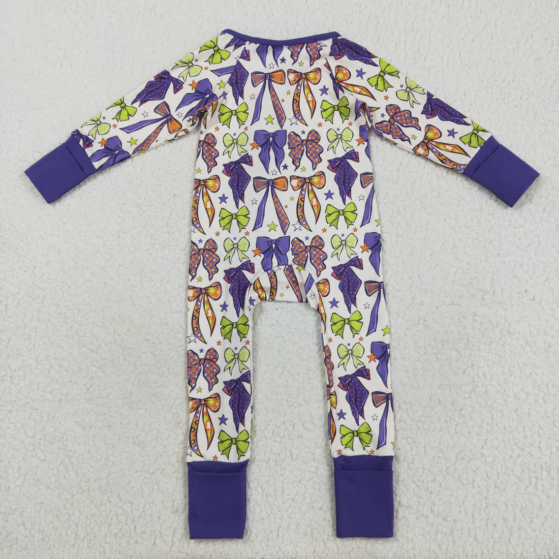 RTS NO MOQ Sibling Baby boy girls clothes bow long-sleeve rompers